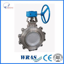 Top quality in different color sanitary single threaded butterfly valve